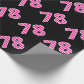 Roze Stripes 78 Event # (Birthday, Jubileum) Cadeaupapier (Hoek)