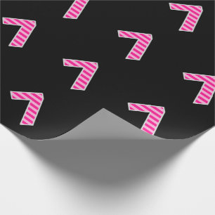 Roze Stripes 7 Event # (Birthday, Jubileum) Cadeaupapier
