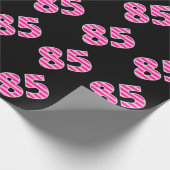 Roze Stripes 85 Event # (Birthday, Jubileum) Cadeaupapier (Hoek)