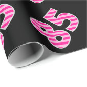 Roze Stripes 85 Event # (Birthday, Jubileum) Cadeaupapier (Rol Hoek)