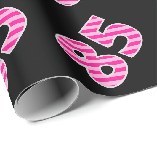 Roze Stripes 85 Event # (Birthday, Jubileum) Cadeaupapier (Rol Hoek)