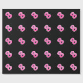 Roze Stripes 8 Event # (Birthday, Jubileum) Cadeaupapier (Vlak)