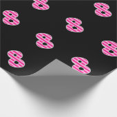 Roze Stripes 8 Event # (Birthday, Jubileum) Cadeaupapier (Hoek)