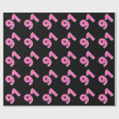 Roze Stripes 91 Event # (Birthday, Jubileum) Cadeaupapier (Vlak)
