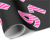 Roze Stripes 91 Event # (Birthday, Jubileum) Cadeaupapier (Rol Hoek)