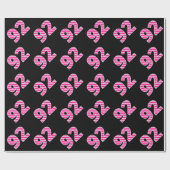 Roze Stripes 92 Event # (Birthday, Jubileum) Cadeaupapier (Vlak)