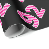 Roze Stripes 92 Event # (Birthday, Jubileum) Cadeaupapier (Rol Hoek)