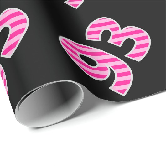 Roze Stripes 93 Event # (Birthday, Jubileum) Cadeaupapier (Rol Hoek)