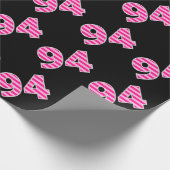 Roze Stripes 94 Event # (Birthday, Jubileum) Cadeaupapier (Hoek)