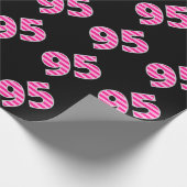 Roze Stripes 95 Event # (Birthday, Jubileum) Cadeaupapier (Hoek)