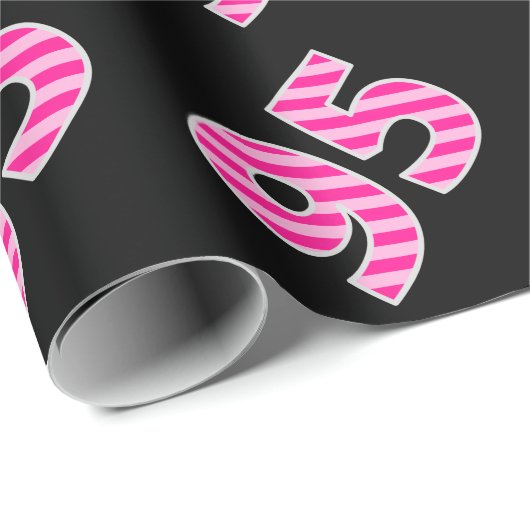 Roze Stripes 95 Event # (Birthday, Jubileum) Cadeaupapier (Rol Hoek)