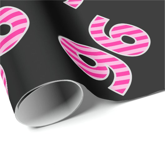 Roze Stripes 96 Event # (Birthday, Jubileum) Cadeaupapier (Rol Hoek)