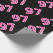 Roze Stripes 97 Event # (Birthday, Jubileum) Cadeaupapier (Hoek)