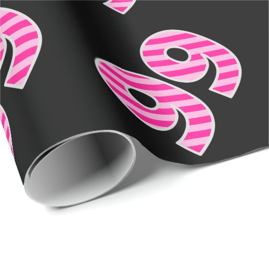 Roze Stripes 99 Event # (Birthday, Jubileum) Cadeaupapier (Rol Hoek)