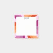 Roze stripes aangepast grafisch logo op maat post-it® notes (Voorkant)