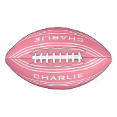 Roze stripes aangepast monogram football (Voorkant)