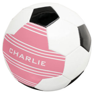 Roze stripes aangepast voetbal monogram