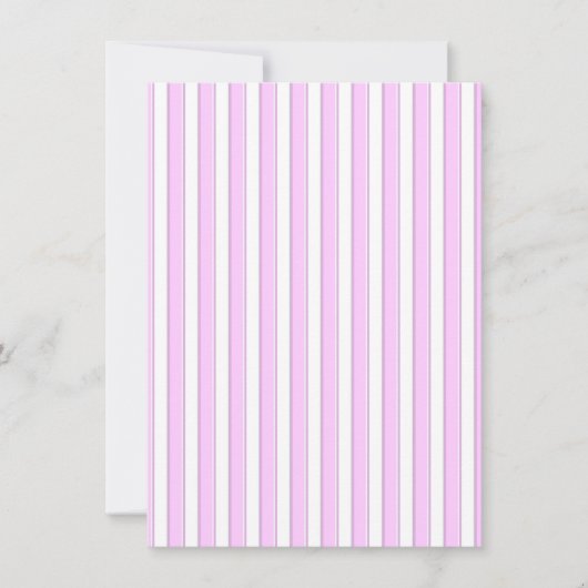 Roze stripes aangepaste bridal Shower-uitnodiginge Kaart (Voorkant)
