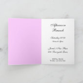 Roze stripes Aangepaste gevouwen uitnodiging (Binnen)