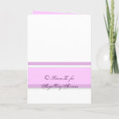 Roze stripes Aangepaste gevouwen uitnodiging (Achterkant)