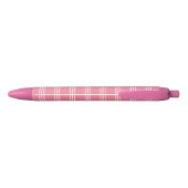 Roze stripes aangepaste monogram pennen (Achterkant)