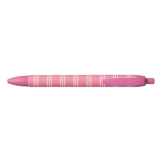 Roze stripes aangepaste monogram pennen (Achterkant)