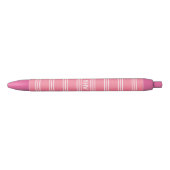 Roze stripes aangepaste monogram pennen (Voorkant)