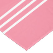 Roze stripes aangepaste monogram tafelkleden (Gekanteld)