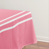 Roze stripes aangepaste monogram tafelkleden (Voorbeeld)