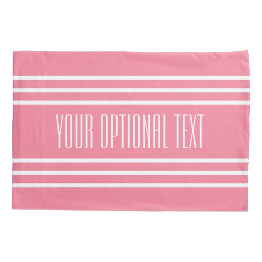 Roze stripes aangepaste tekstkussens hoesjes kussensloop (Achterkant)