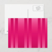Roze stripes Achtergrond Briefkaart (Voorkant / Achterkant)