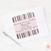 Roze stripes Dank je dat je Labels voor je hebt ge (Envelop)