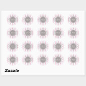 Roze stripes Elegant Fancy Bridal Favor Stickers (Vel)