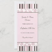 Roze stripes Elopement Announcement Kaarten (Achterkant)