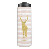 Roze stripes en Gold Deer Head