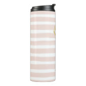 Roze stripes en Gold Deer Head Thermosbeker (Gedraaid links)