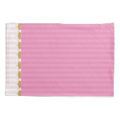 Roze stripes en goudkanonnen Hoesje Kussensloop (Achterkant)