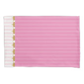 Roze stripes en goudkanonnen Hoesje Kussensloop (Voorkant)