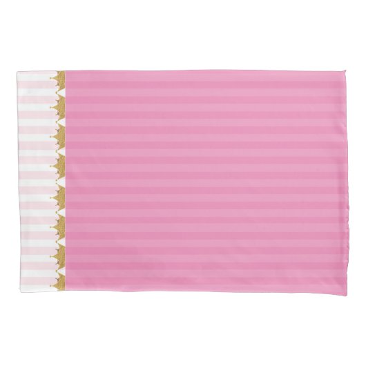 Roze stripes en goudkanonnen Hoesje Kussensloop (Voorkant)