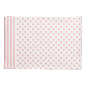 Roze stripes en Polka Dots Pillow Hoesje Kussensloop (Achterkant)