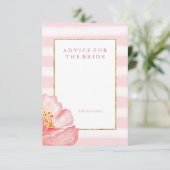 Roze stripes en pony Advice for the Bride Advieskaart (Staand voorkant)