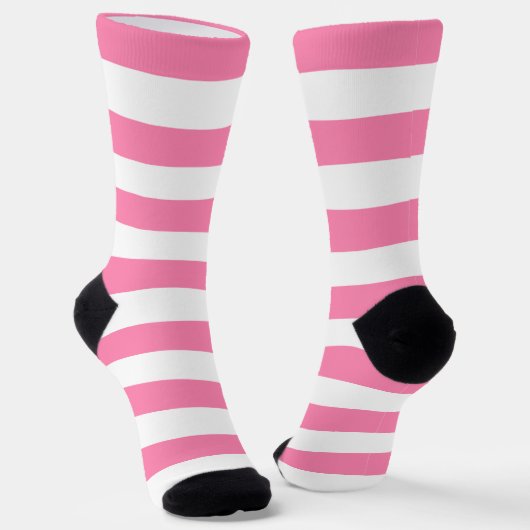 Roze stripes en schroefcontactdozen sokken (Gebogen)