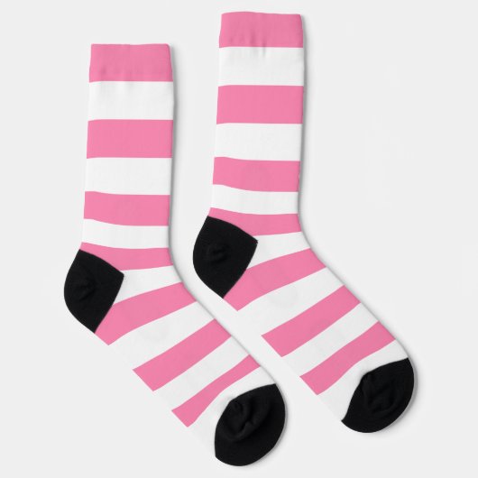 Roze stripes en schroefcontactdozen sokken (Rechts)