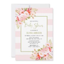 Roze Stripes Floral Bridal Shower