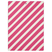 Roze stripes Green Apple Teacher Klembord (Achterkant)