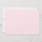 Roze Stripes Heart Fox Baby shower Invitation Kaart (Achterkant)