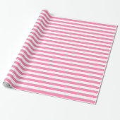 Roze stripes omslagpapier cadeaupapier (Uitgerold)