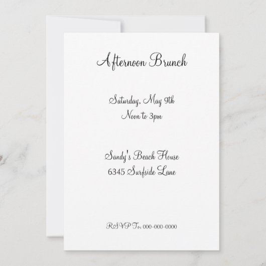 Roze stripes op witte aangepaste uitnodigingen (Achterkant)