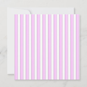 Roze stripes op witte aangepaste uitnodigingen