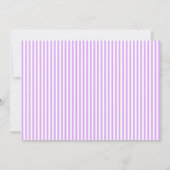Roze Stripes Paarse derde verjaardag Kaart (Achterkant)